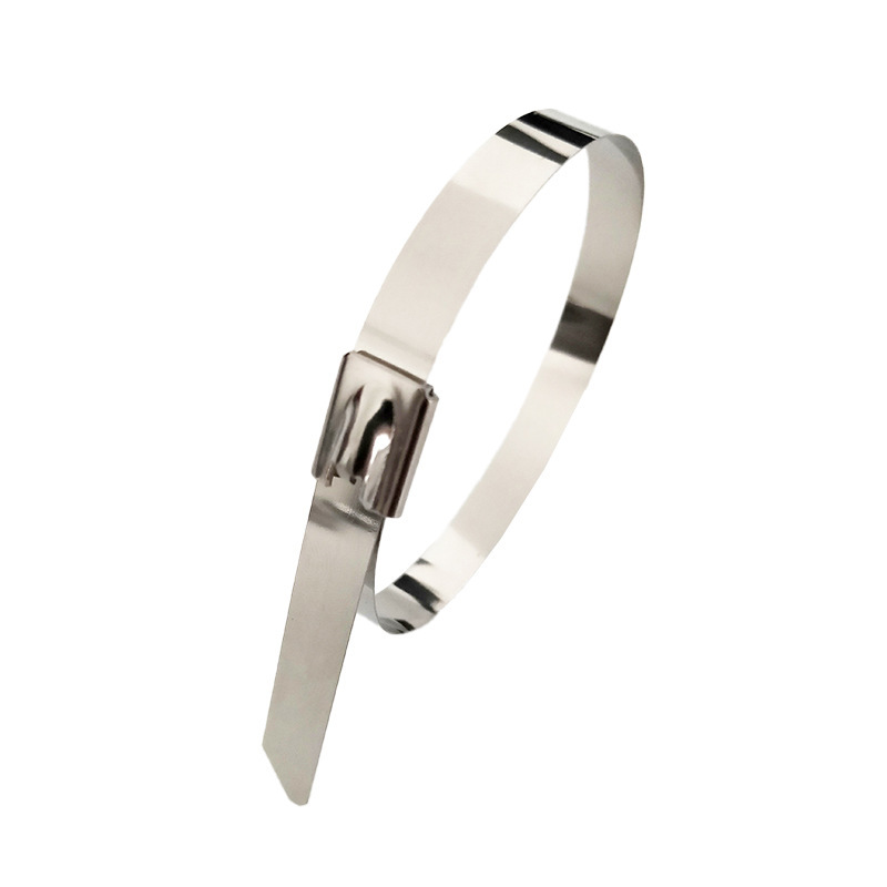 316不锈钢扎带4.6MM宽电线桥架H绑带户外扎丝钢带束线带捆扎