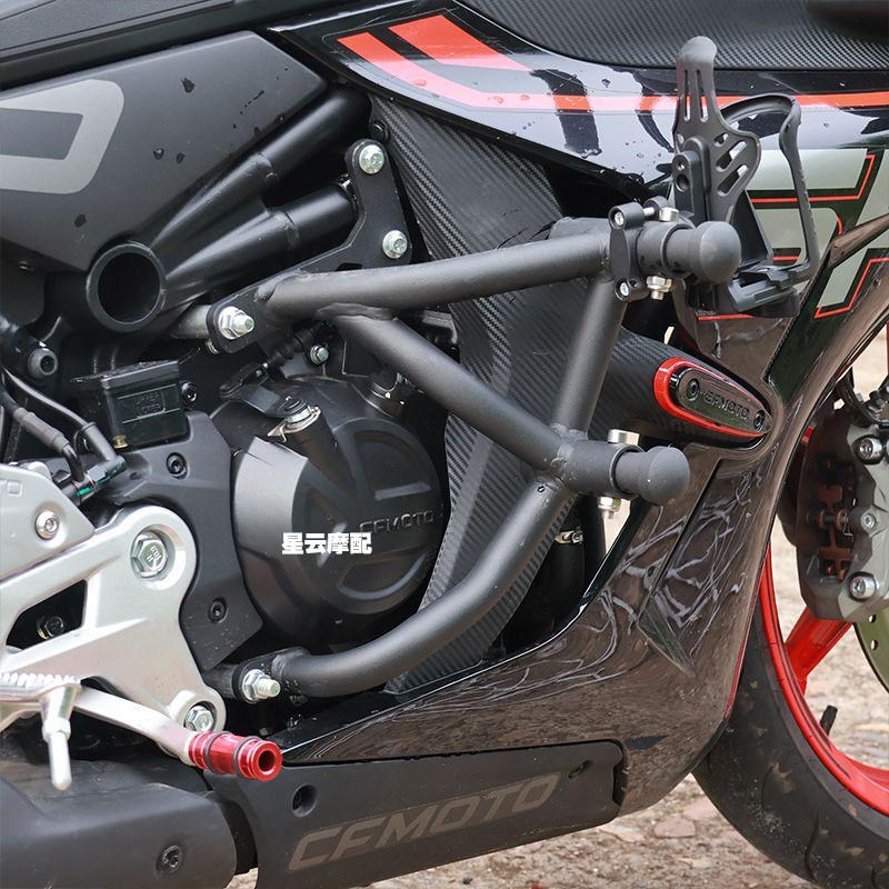 适用于春风450SR/SRS新款竞技杠弹簧杠45L0NK改装护杠保险杠防摔