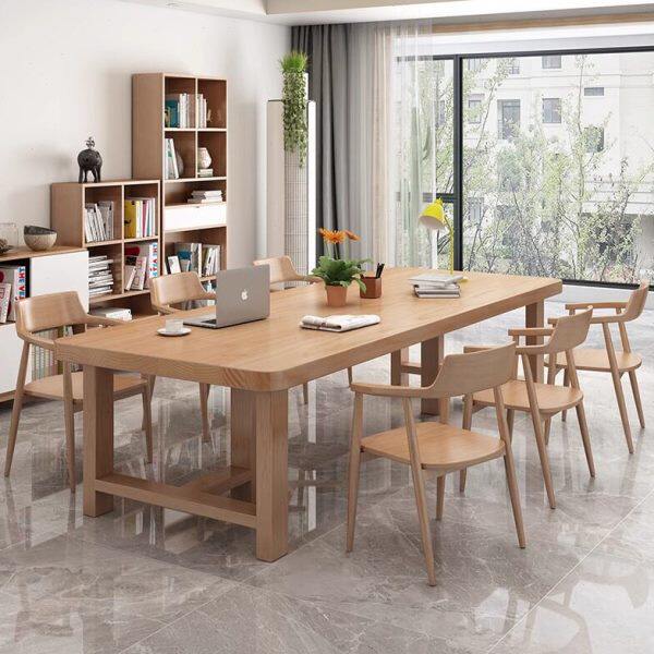 客厅实木书桌家用双人学习桌书法桌长条桌简约裁剪台大桌子工作台