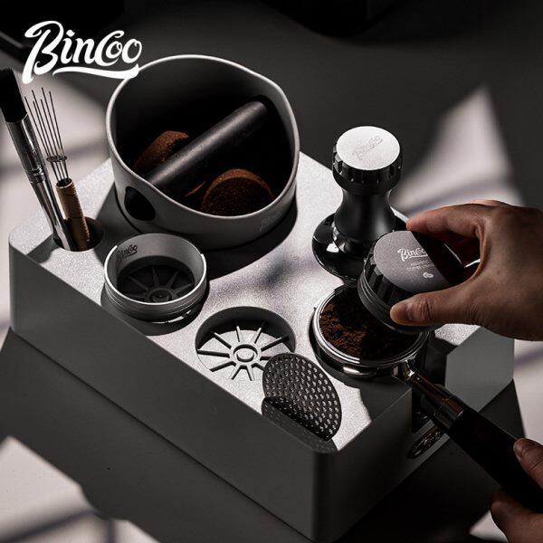 bincoo咖啡压粉锤底座布粉器家用意式咖啡机手柄配件收纳敲渣桶
