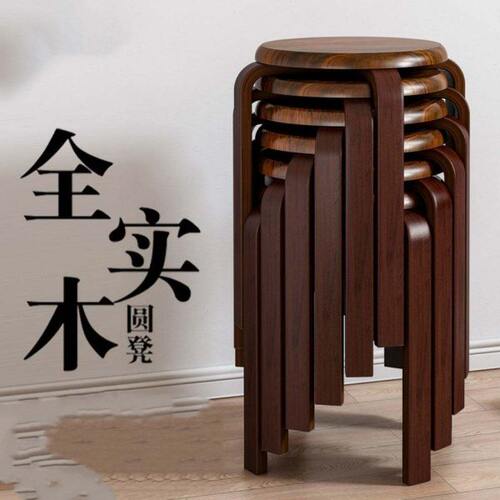 美容院木凳子复古茶无靠背小皮坐椅软面餐桌凳办公圆凳子餐椅