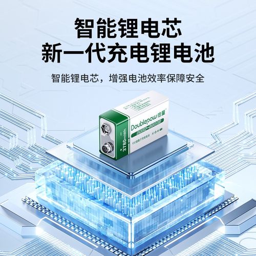 9V可充电电池USB锂电池万用表体温枪仪器吉他专用9号伏6F22小方块