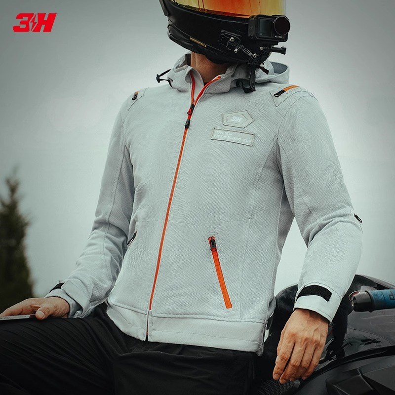 3H摩托车骑行服冰凌o夏季网眼男女防摔透气通勤摩托车机车服赛车