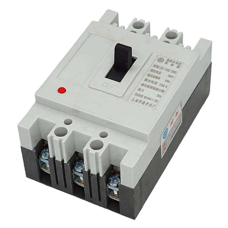 DZ15-10f0 390空气开关塑壳断路两级2P63A80A三相三线3P低压小体