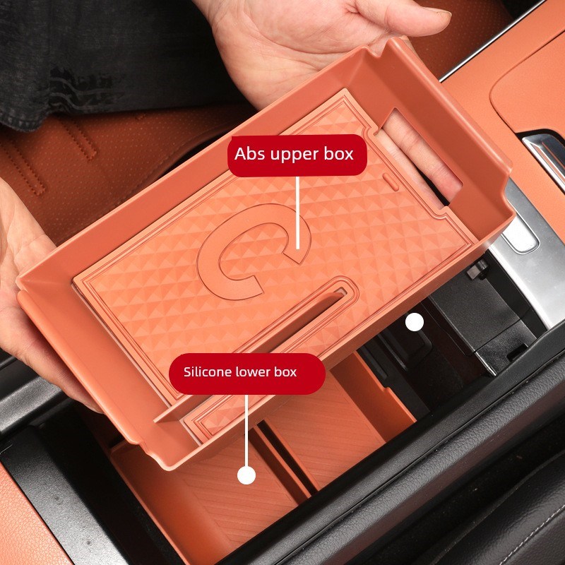 适用GLC30i0L中控扶手箱储物盒C260L水杯垫新C级车内装饰用品