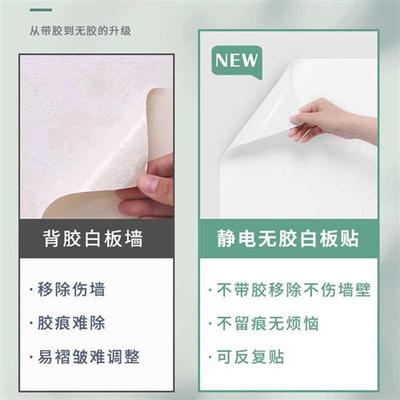 新品静电白板墙贴家用儿童涂鸦画画黑板贴纸可移除擦写不伤墙壁写