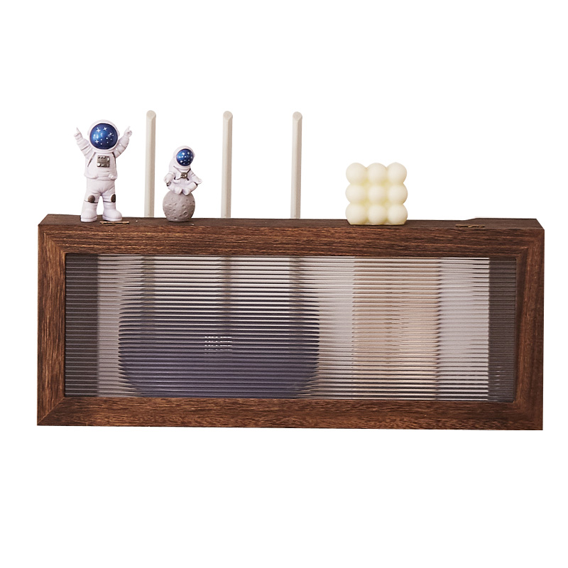 电线收纳盒接线板排插座遮挡盒集线盒壁挂wifi路由器机顶盒置物架