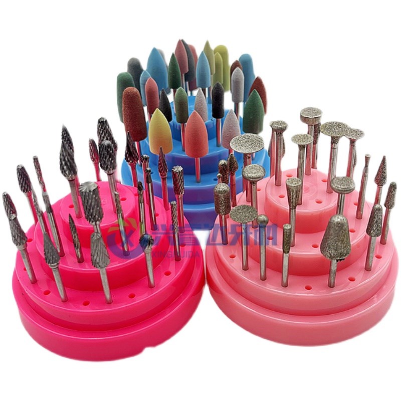 牙科口腔低速磨头 钨钢金刚砂石橡胶抛光树脂 打磨机技工车针套装