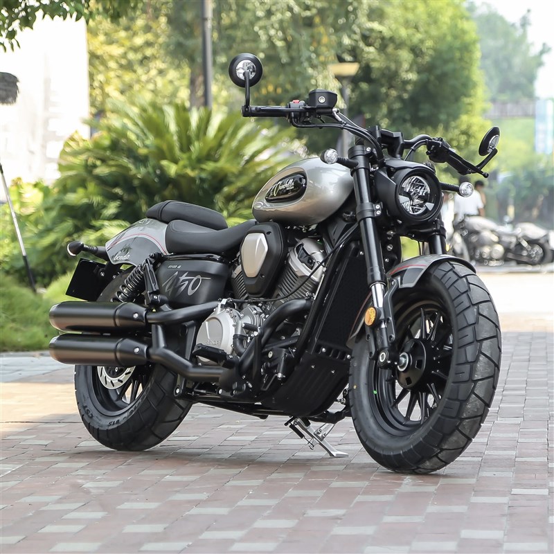 新款奔达金吉拉450巡航太子水冷V型双缸灰J石300cc男士覆古摩托车