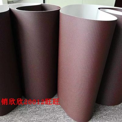 分切机 包装机 封切热收缩咖啡色蛇皮纹皮带PU输送带砖钻石纹皮带