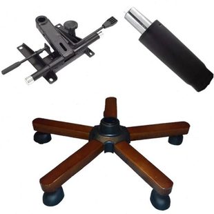 鑫颢优质老板大班椅配件托盘实木脚包铁轮子靠背气杆升降转椅底座