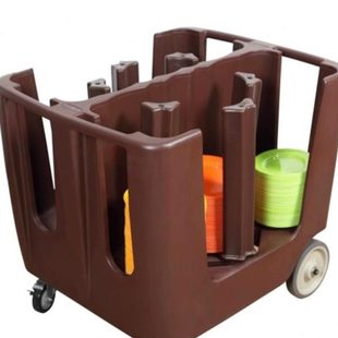 金德多功能可调节碟盘车自助餐专用可移动式盘碟车手推餐盘碟子收