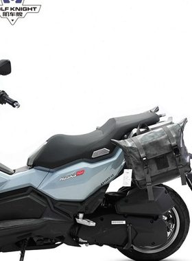 肌车狼适用哈士奇ADV150复古边包侧边包装头盔半盔全盔快拆带锁