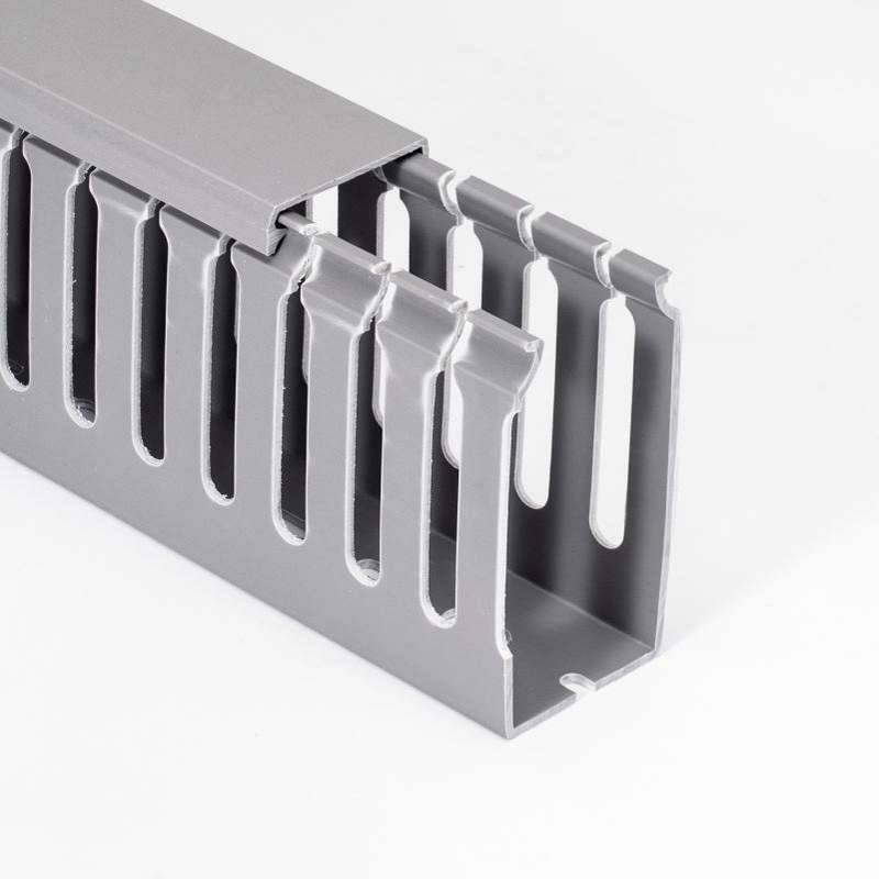 80*40粗齿线槽pvc行线槽工业阻燃配线槽电柜配电箱塑料排线走线槽