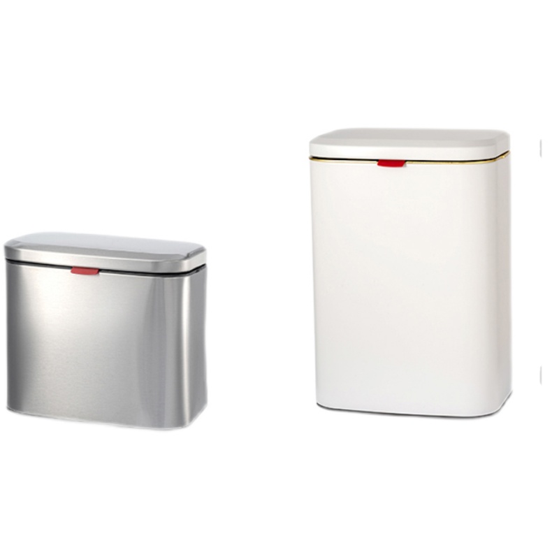 不锈钢垃圾桶厨房挂式橱柜门厕所卫生间壁挂式R家用收纳桶桌面带