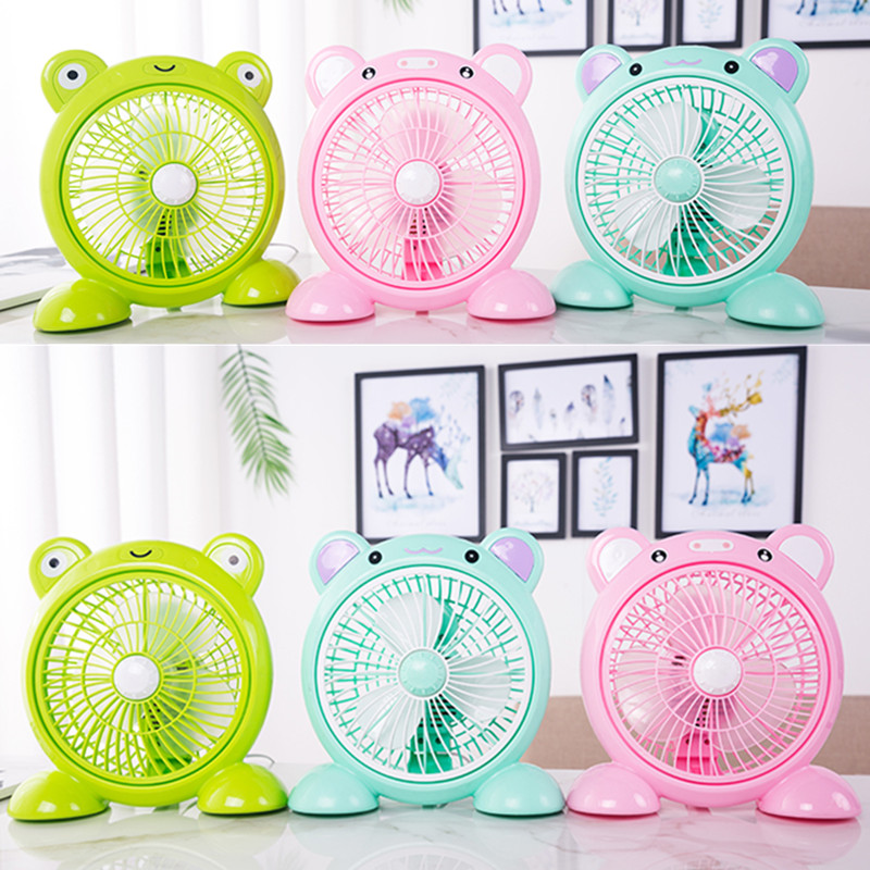 卡通电风扇迷你学生宿舍床上小型节能办公转M页扇家用可爱台式电