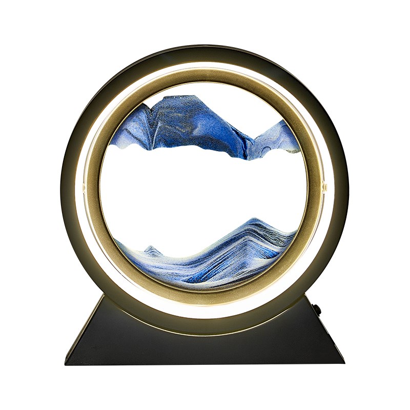 轻奢创意流沙画沙漏摆q件带灯电视柜酒柜装饰客厅办公室桌面装饰