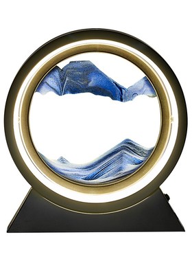 轻奢创意流沙画沙漏摆q件带灯电视柜酒柜装饰客厅办公室桌面装饰