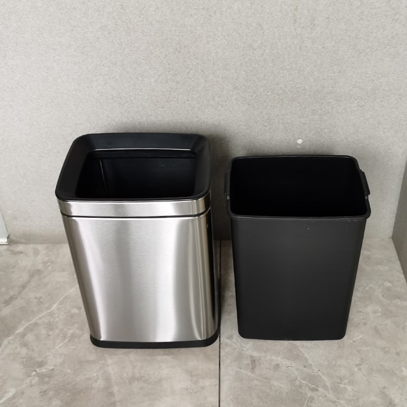 不锈钢扔垃圾桶家用2022新款客厅轻奢卧室客房桶Q酒店专用KTV高档