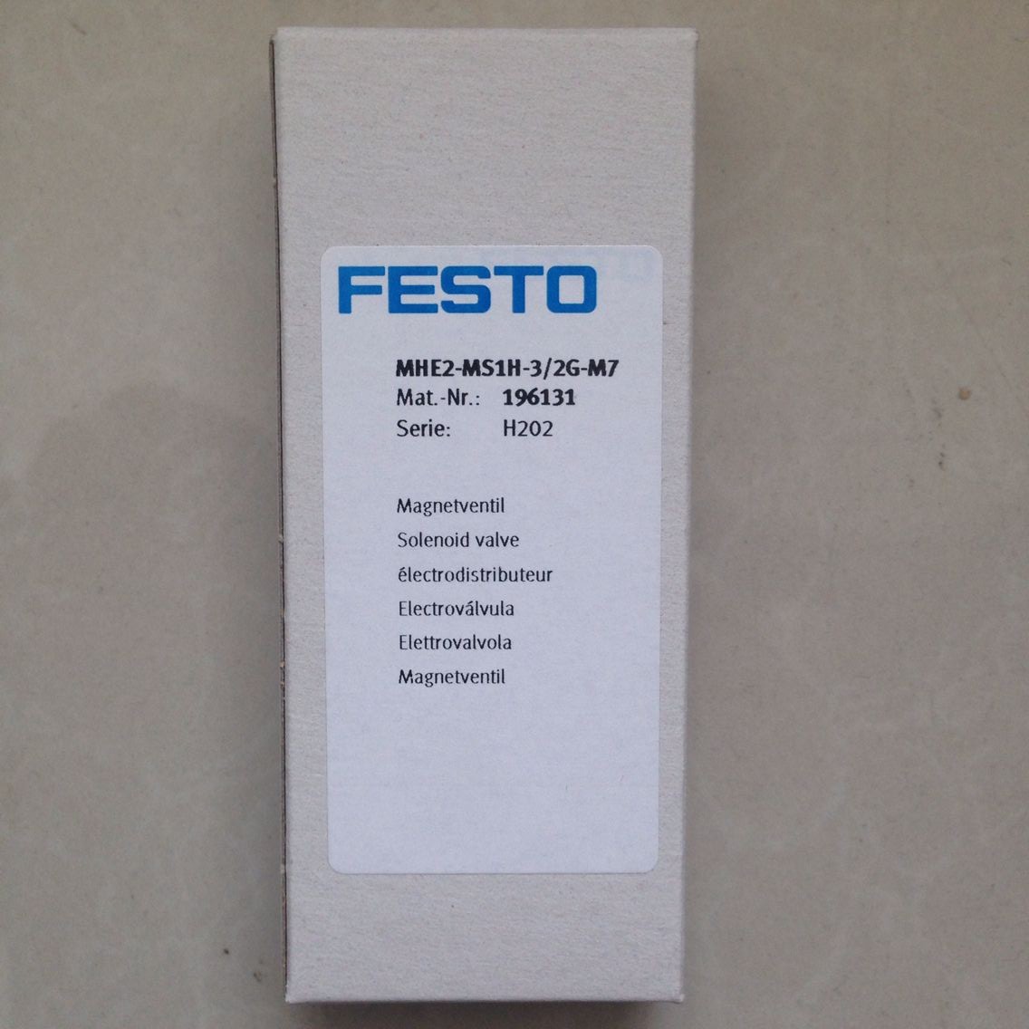 FESTO电磁阀MHE2-MS1H-3/2G-QS-4 196135 MHE2-MS1H-3/2G-M7