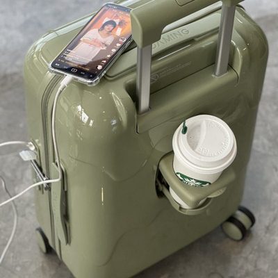 宾语多功能行李箱拉链款拉杆箱轻便登机轻音皮箱旅行箱子20寸男女