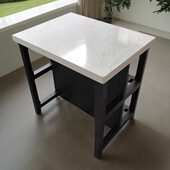 开放式 厨房小中岛台单独料理台置物柜可移动餐边柜备餐桌一体收纳