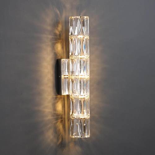 兰亭集势轻奢水晶壁灯后现代卧室床头灯别墅客厅背景墙楼梯过道灯