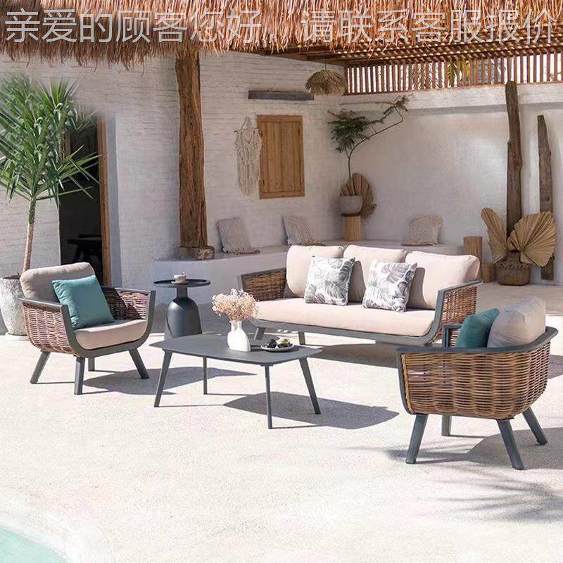 户编外沙发庭院别藤墅民宿阳台露藤椅天防水室外花园591露台沙发,住宅家具,户外沙发,淘宝优惠券,粉丝福利购,淘宝优惠卷