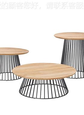 沃登北欧台玻璃YT-x4012 桌面户外外圆茶几 阳室花园边几角几客厅