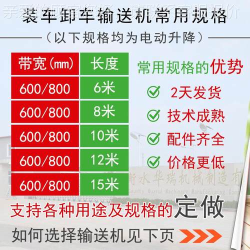 备厂家生产装货卸货传送送带HRYDSS-6 输送设 移动式装 货输设备