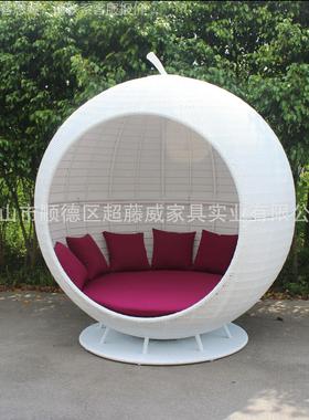 沙圆形遮阳床游泳躺池室人外家具滩沙滩躺椅户75351外躺椅苹果双