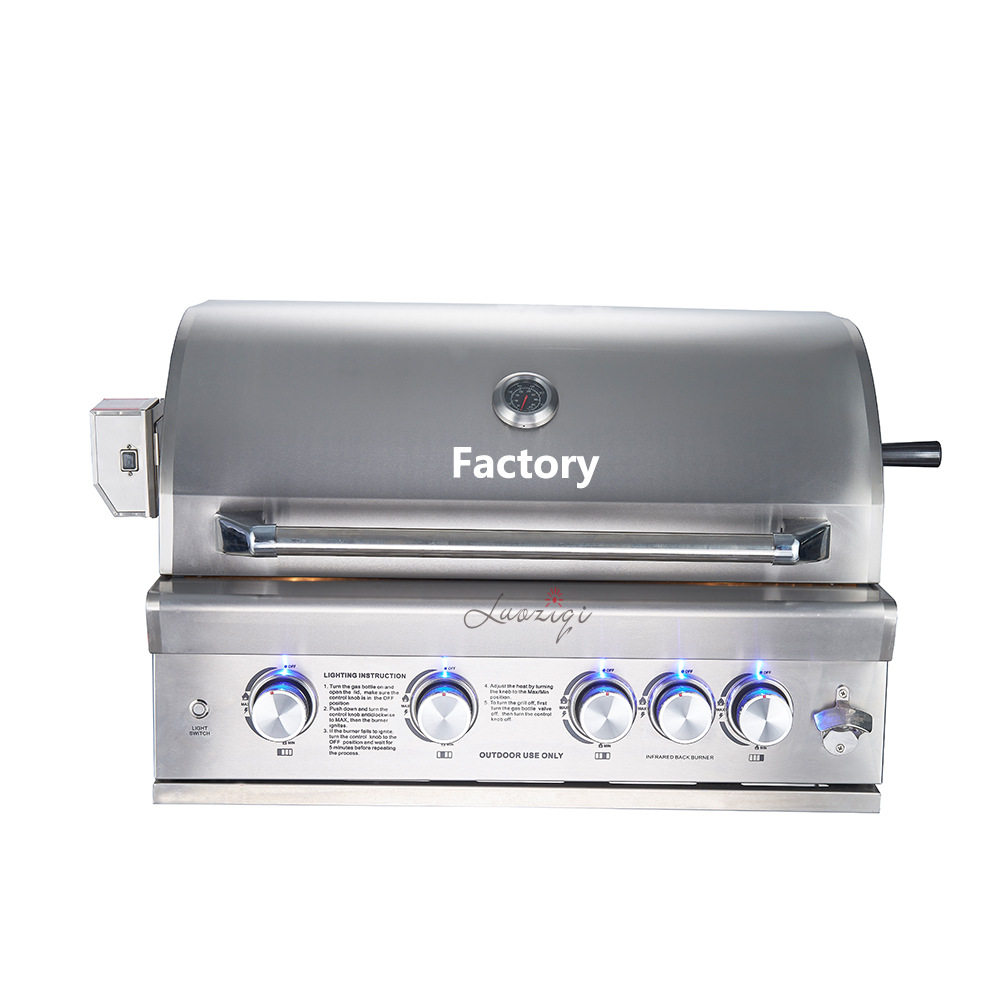 外贸工厂烧烤炉庭院别墅嵌入式家用户外不锈钢304烧烤架子烧烤台