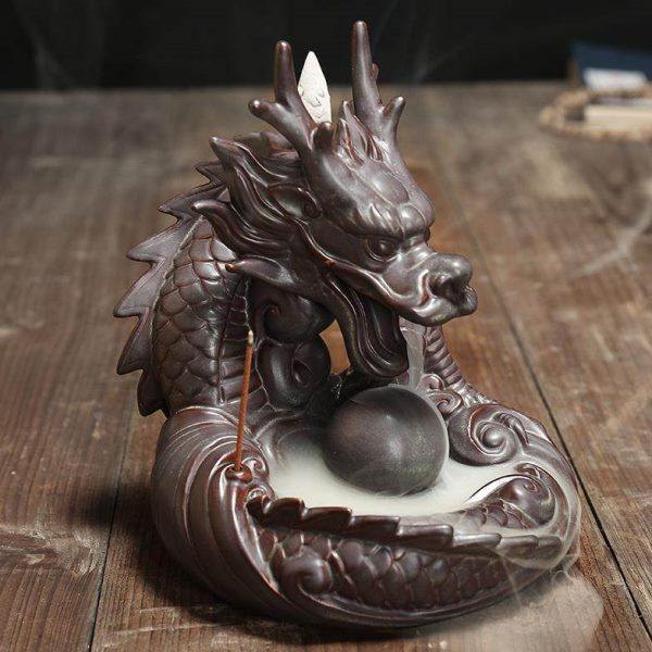 倒流香炉陶瓷家用室内檀香香薰炉降龙吐瑞香道茶道工艺品创意摆件,家居饰品,香薰炉,淘宝优惠券,粉丝福利购,淘宝优惠卷