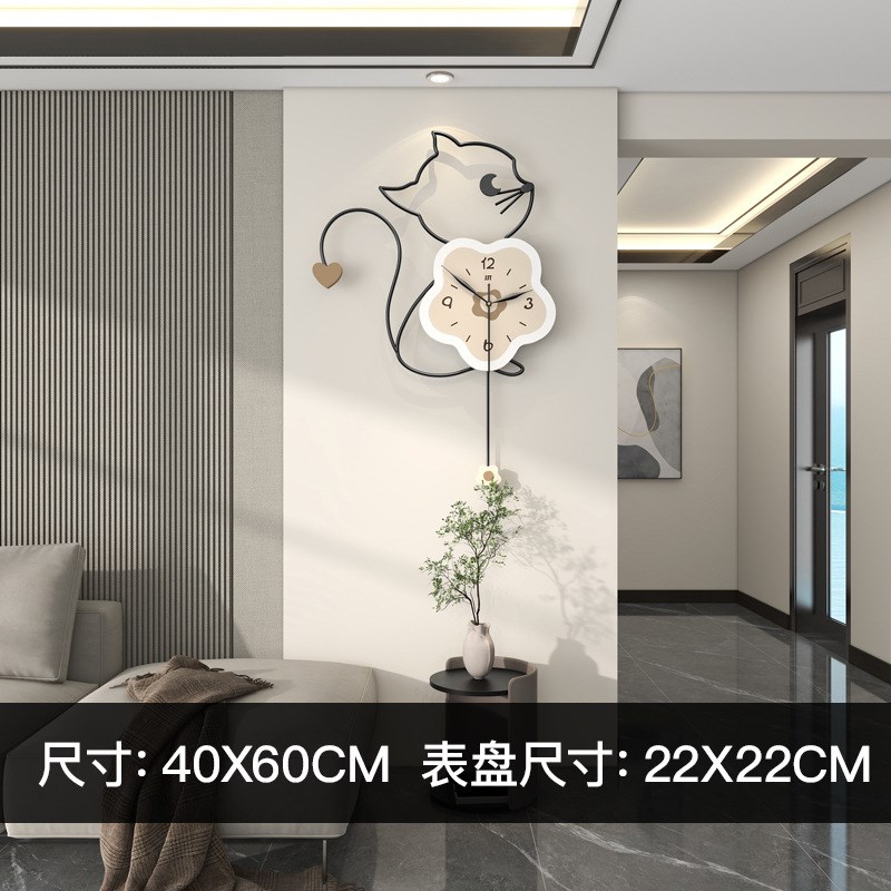 现代轻奢挂钟客厅高级感家用装饰时E尚简约钟表创意时钟挂墙免打