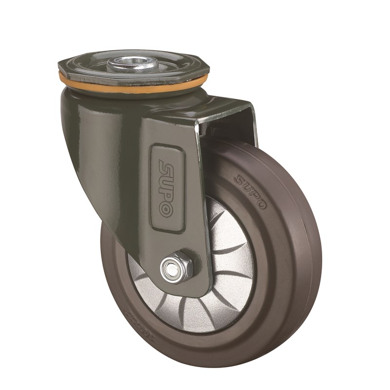 向荣supo2寸i3寸4寸5寸6寸高弹力橡胶万向轮/耐磨静音耐用不伤地