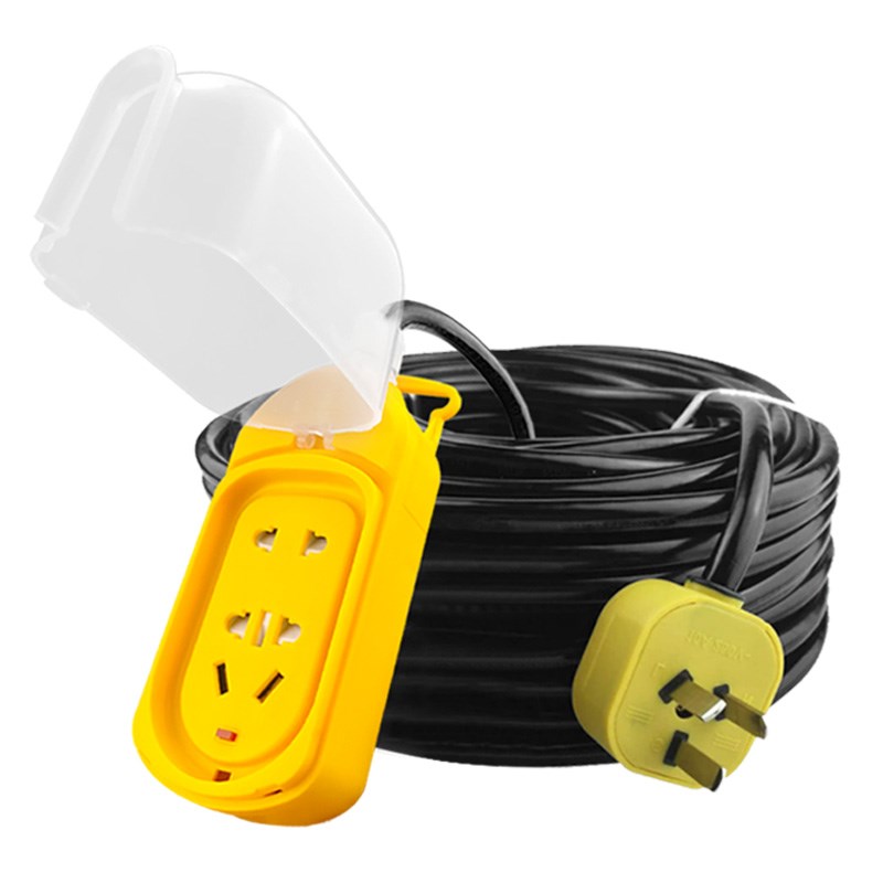 户外防水排插e座带线电动车充电延长线带电源拖插接线板10 15 20