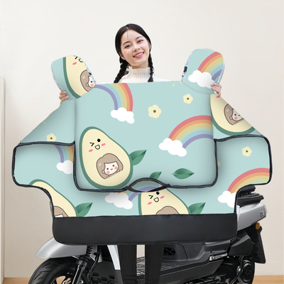 电动车挡风被冬季加绒加厚双面防雨E防水电动机车防风罩四季通用