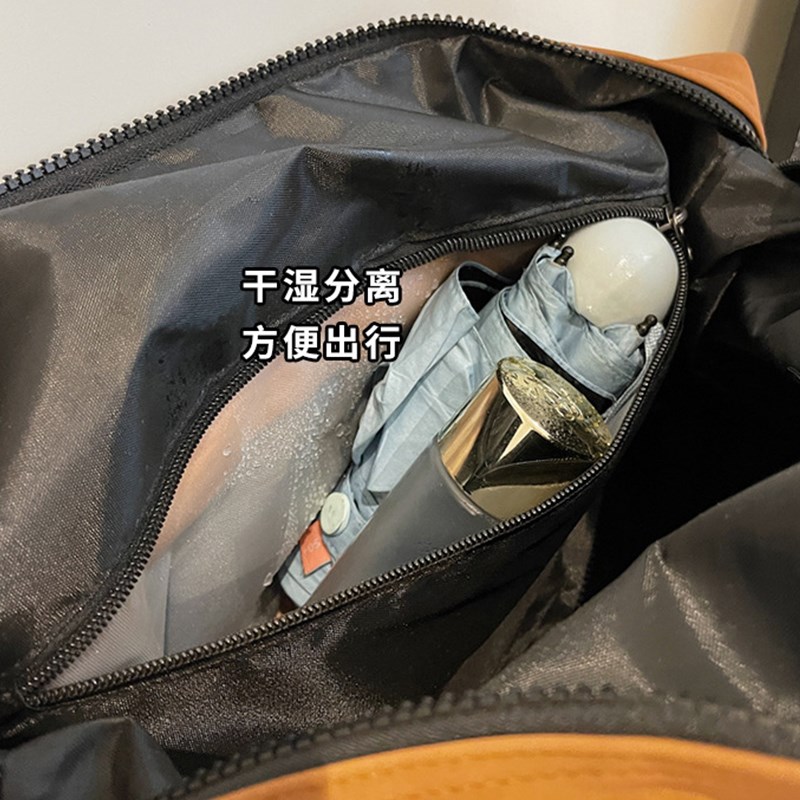 主动派大容量旅行包男女轻便手提斜跨干J湿分离健身短途旅游行李