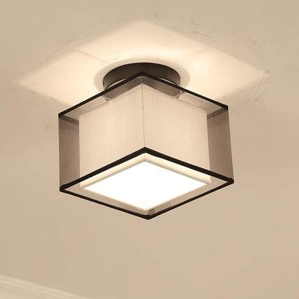 新中式走道灯中国风简约现代玄关走廊卧室门厅阳台小吸顶LED灯具