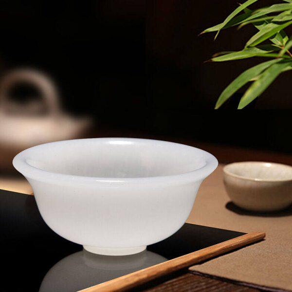 天下玉家玉石玉碗桌面摆件家居客厅餐厅装饰工艺品祝福礼品礼盒装