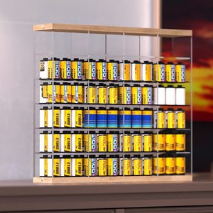 亚克力透明135胶卷暗盒收藏展示盒菲林120胶卷收纳盒装饰框暗盒