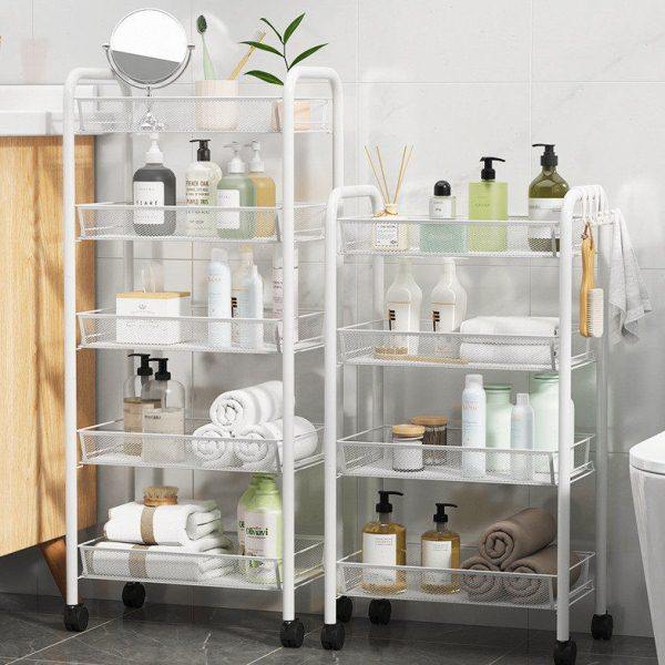 家用小推车置物架卧室杂物收纳筐架客厅铁艺整理架陈列架子可移动,收纳整理,冰柜置物架,淘宝优惠券,粉丝福利购,淘宝优惠卷