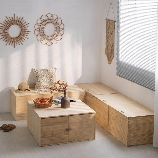 定制实木柜子飘窗储物箱可坐矮柜地柜阳台置物收纳柜榻榻米落地柜,住宅家具,飘窗柜,淘宝优惠券,粉丝福利购,淘宝优惠卷