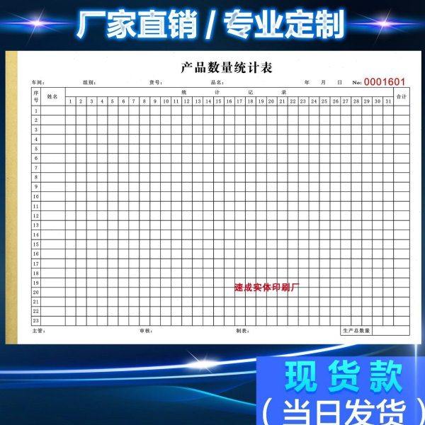 现做二联工厂车间产品数量统计表点货本工资记录月报表收据账本,文具电教/文化用品/商务用品,报表,淘宝优惠券,粉丝福利购,淘宝优惠卷
