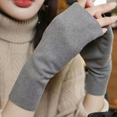 百搭写字防冻手手套 秋冬手套露指可触屏时尚 T手套 保暖D1v501