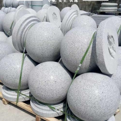 学校止车石大理石墩子花岗岩石球石球圆球路障挡车石 广场小区