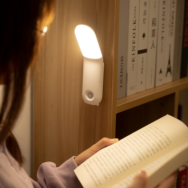 卧室床头灯阅读小夜灯遥控u人体感应充电式宿舍床上用台灯睡眠护