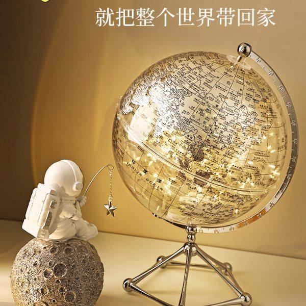 新款透明地球仪摆件轻奢现家居客厅酒柜电视柜公室书柜装饰品,饰品/流行首饰/时尚饰品新,摆件,淘宝优惠券,粉丝福利购,淘宝优惠卷