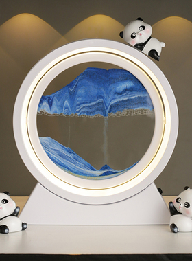 流沙画沙漏摆件轻奢高档客厅酒柜电视柜I办公室装饰品新居乔迁礼