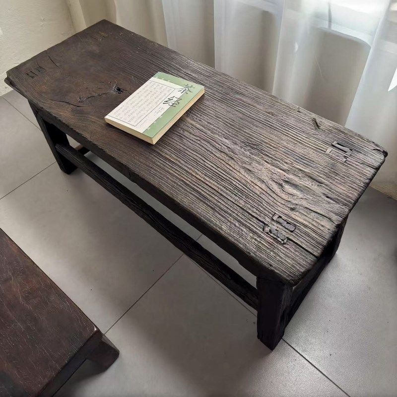 古旧老木头矮桌子榻榻米老木头桌子老物件桌N子收藏摆件25122